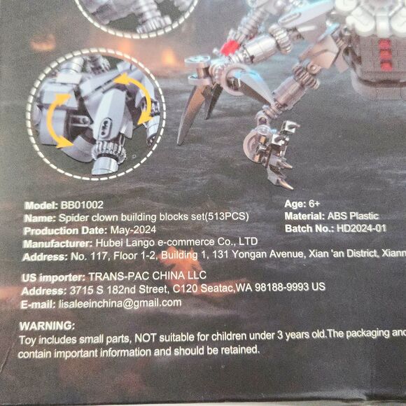 Building Blocks Set Spider Clown Horror Movie Character Halloween Decor - Picture 6 of 8